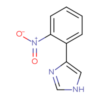 Chemical structure of 4-(2-nitrophenyl)-1H-imidazole - CSSB00000089485