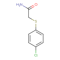 Chemical structure of 2-[(4-chlorophenyl)sulfanyl]acetamide - CSSB00000150469