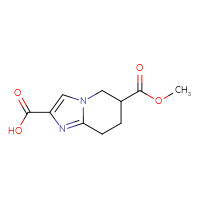Chemical structure of 6-(methoxycarbonyl)-5H,6H,7H,8H-imidazo[1,2-a]pyridine-2-carboxylic acid - CSSB03445562450