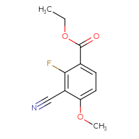 Chemical structure of ethyl 3-cyano-2-fluoro-4-methoxybenzoate - CSSB00045781018