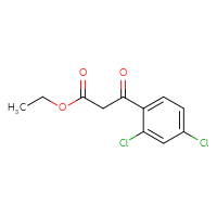 Chemical structure of ethyl 3-(2,4-dichlorophenyl)-3-oxopropanoate - CSSB00011248975