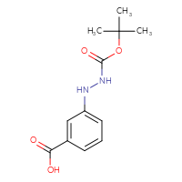 Chemical structure of 3-({[(tert-butoxy)carbonyl]amino}amino)benzoic acid - CSSB00000048945