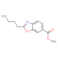 Chemical structure of methyl 2-butyl-1,3-benzoxazole-6-carboxylate - CSSB00020614197