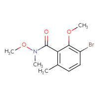 Chemical structure of 3-bromo-N,2-dimethoxy-N,6-dimethylbenzamide - CSSB01994923396