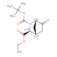 Chemical structure of rac-2-tert-butyl 3-ethyl (1R,3R,4S)-6-oxo-2-azabicyclo[2.2.1]heptane-2,3-dicarboxylate - CSSB02125423761