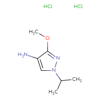 Chemical structure of 3-methoxy-1-(propan-2-yl)-1H-pyrazol-4-amine dihydrochloride - CSSB02516456972