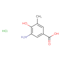 Chemical structure of 3-amino-4-hydroxy-5-methylbenzoic acid hydrochloride - CSSB00102952653