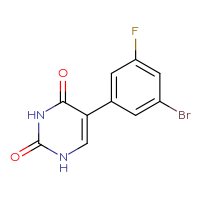 Chemical structure of 5-(3-bromo-5-fluorophenyl)-1,2,3,4-tetrahydropyrimidine-2,4-dione - CSSB00010145812