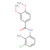 Chemical structure of N-(3-chloro-2-methylphenyl)-3,4-dimethoxybenzamide - CSSB00046212854