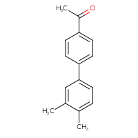 Chemical structure of 1-{3',4'-dimethyl-[1,1'-biphenyl]-4-yl}ethan-1-one - CSSB00005483136