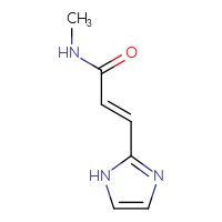 Chemical structure of (2E)-3-(1H-imidazol-2-yl)-N-methylprop-2-enamide - CSSB06368758638