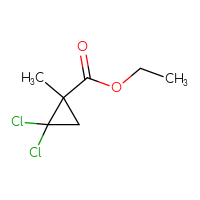 Chemical structure of ethyl 2,2-dichloro-1-methylcyclopropane-1-carboxylate - CSSB00000005777