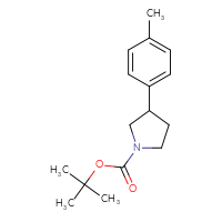 Chemical structure of tert-butyl 3-(4-methylphenyl)pyrrolidine-1-carboxylate - CSSB00010776129