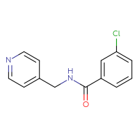 Chemical structure of 3-chloro-N-[(pyridin-4-yl)methyl]benzamide - CSSB00103418259