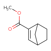 Chemical structure of methyl bicyclo[2.2.1]hept-2-ene-2-carboxylate - CSSB00009854230