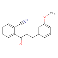 Chemical structure of 2-[3-(3-methoxyphenyl)propanoyl]benzonitrile - CSSB00020570869