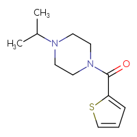 Chemical structure of 1-(propan-2-yl)-4-(thiophene-2-carbonyl)piperazine - CSSB00000273240