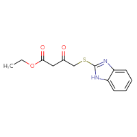 Chemical structure of ethyl 4-(1H-1,3-benzodiazol-2-ylsulfanyl)-3-oxobutanoate - CSSB00000387717