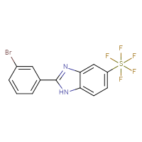 Chemical structure of 2-(3-bromophenyl)-5-(pentafluoro-λ⁶-sulfanyl)-1H-1,3-benzodiazole - CSSB00020621101