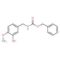 Chemical structure of benzyl N-[(3-hydroxy-4-methoxyphenyl)methyl]carbamate - CSSB00010371818