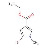 Chemical structure of ethyl 5-bromo-1-methyl-1H-pyrrole-3-carboxylate - CSSB00021095312