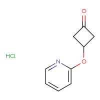 Chemical structure of 3-(pyridin-2-yloxy)cyclobutan-1-one hydrochloride - CSSB06454645900