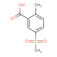 Chemical structure of 5-methanesulfonyl-2-methylbenzoic acid - CSSB00000184909