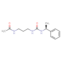 Chemical structure of N-[3-({[(1S)-1-phenylethyl]carbamoyl}amino)propyl]acetamide - CSSB02011083433