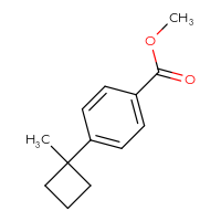 Chemical structure of methyl 4-(1-methylcyclobutyl)benzoate - CSSB00038686933