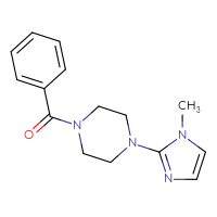 Chemical structure of 1-benzoyl-4-(1-methyl-1H-imidazol-2-yl)piperazine - CSSB00103939570