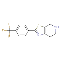 Chemical structure of 2-[4-(trifluoromethyl)phenyl]-4H,5H,6H,7H-[1,3]thiazolo[5,4-c]pyridine - CSSB00046173838