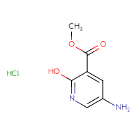 Chemical structure of methyl 5-amino-2-hydroxypyridine-3-carboxylate hydrochloride - CSSB00137314744