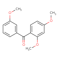 Chemical structure of (2,4-dimethoxyphenyl)(3-methoxyphenyl)methanone - CSSB00028588647