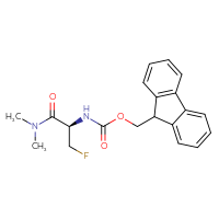 Chemical structure of (9H-fluoren-9-yl)methyl N-[(1R)-1-(dimethylcarbamoyl)-2-fluoroethyl]carbamate - CSSB21043413296