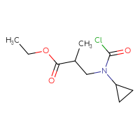 Chemical structure of ethyl 3-[(chlorocarbonyl)(cyclopropyl)amino]-2-methylpropanoate - CSSB14992070080