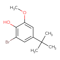 Chemical structure of 2-bromo-4-tert-butyl-6-methoxyphenol - CSSB00010273357