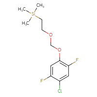Chemical structure of {2-[(4-chloro-2,5-difluorophenoxy)methoxy]ethyl}trimethylsilane - CSSB21432555548
