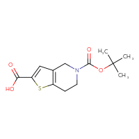 Chemical structure of 5-[(tert-butoxy)carbonyl]-4H,5H,6H,7H-thieno[3,2-c]pyridine-2-carboxylic acid - CSSB00010192578