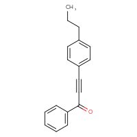 Chemical structure of 1-phenyl-3-(4-propylphenyl)prop-2-yn-1-one - CSSB02509852214