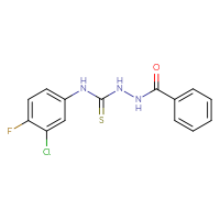 Chemical structure of N-{[(3-chloro-4-fluorophenyl)carbamothioyl]amino}benzamide - CSSB00025730067