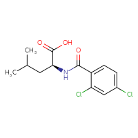 Chemical structure of (2S)-2-[(2,4-dichlorophenyl)formamido]-4-methylpentanoic acid - CSSB00003163054
