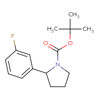 Chemical structure of tert-butyl 2-(3-fluorophenyl)pyrrolidine-1-carboxylate - CSSB00000064735
