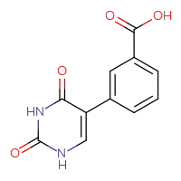 Chemical structure of 3-(2,4-dioxo-1,2,3,4-tetrahydropyrimidin-5-yl)benzoic acid - CSSB00159586918