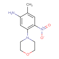 Chemical structure of 2-methyl-5-(morpholin-4-yl)-4-nitroaniline - CSSB00015186083