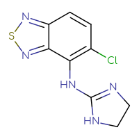 Chemical structure of 5-chloro-N-(4,5-dihydro-1H-imidazol-2-yl)-2,1,3-benzothiadiazol-4-amine - CSSB00000342408