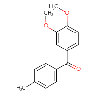 Chemical structure of (3,4-dimethoxyphenyl)(4-methylphenyl)methanone - CSSB00000426056
