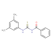 Chemical structure of 1-benzoyl-3-(3,5-dimethylphenyl)thiourea - CSSB00020605377