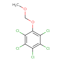 Chemical structure of 1,2,3,4,5-pentachloro-6-(methoxymethoxy)benzene - CSSB15025069340