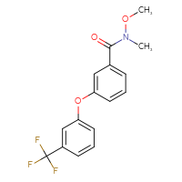 Chemical structure of N-methoxy-N-methyl-3-[3-(trifluoromethyl)phenoxy]benzamide - CSSB00104967745