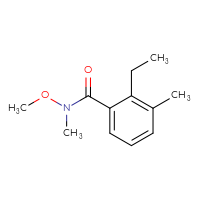 Chemical structure of 2-ethyl-N-methoxy-N,3-dimethylbenzamide - CSSB06263130219